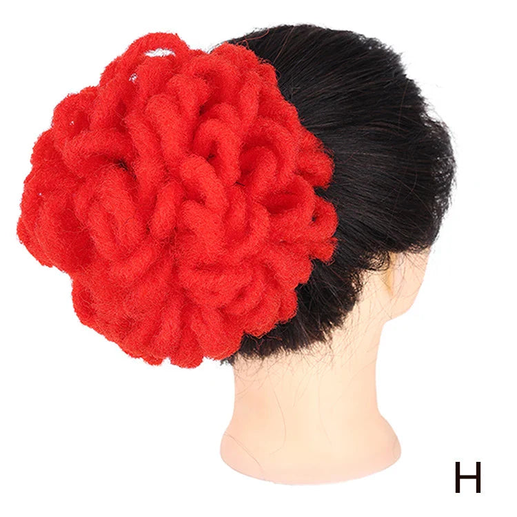 African Wig Bun Hair Bag with Drawstring for Dreadlocks and Afro Hairstyles