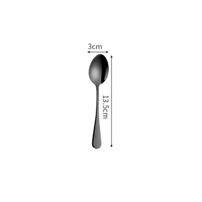 Premium black tableware set made of durable stainless steel with elegant design for formal and casual dining
