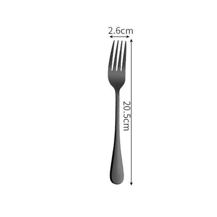 Premium black tableware set made of durable stainless steel with elegant design for formal and casual dining