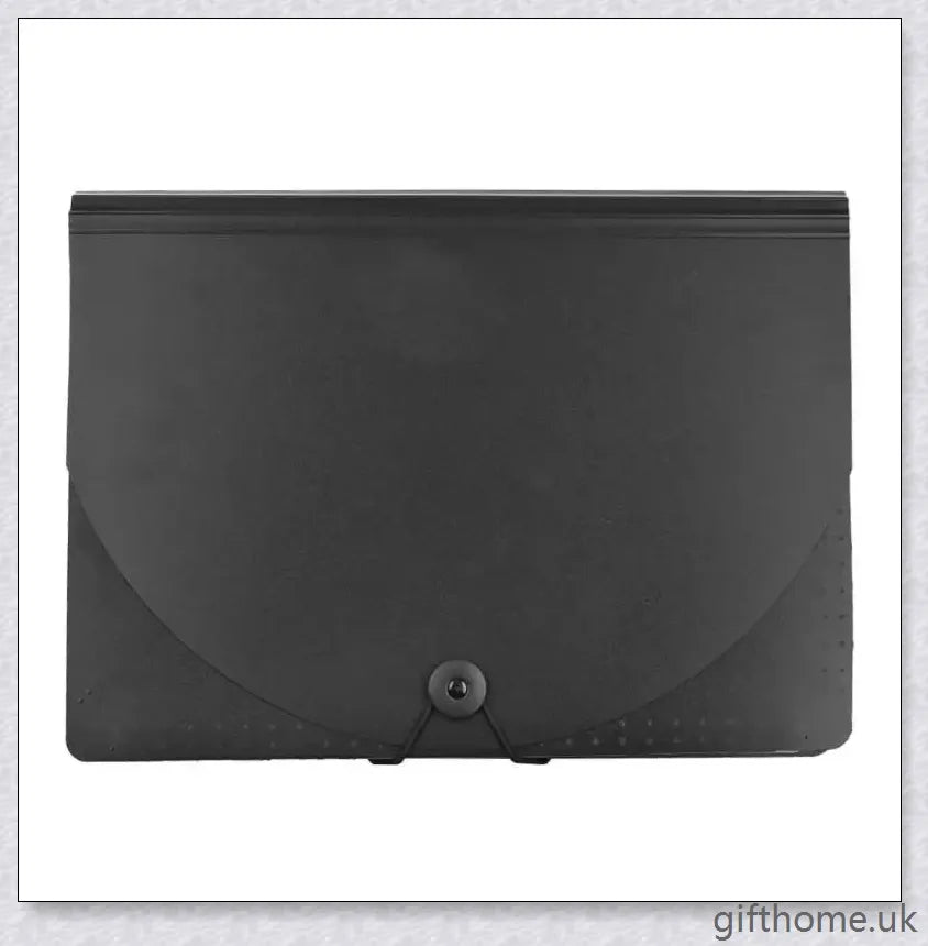 Premium 12-pocket expanding files folder in black, grey, and navy blue colours for organised document storage and workspace management