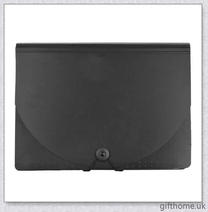 Premium 12-pocket expanding files folder in black, grey, and navy blue colours for organised document storage and workspace management