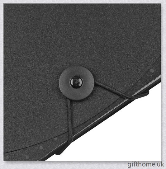 Premium 12-pocket expanding files folder in black, grey, and navy blue colours for organised document storage and workspace management
