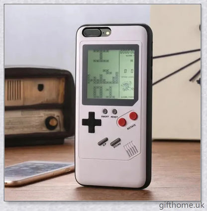 Gameboy-inspired iPhone case with retro gaming controls and screen
