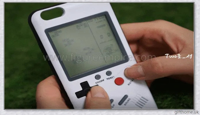 Gameboy-inspired iPhone case with retro gaming controls and screen