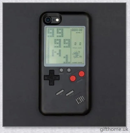Gameboy-inspired iPhone case with retro gaming controls and screen