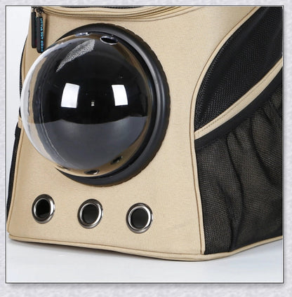 A versatile cat backpack designed to accommodate larger 'big boned' cats, two medium-sized cats, or multiple kittens, with breathable mesh panels and a secure clip and bungee system.