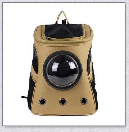 A versatile cat backpack designed to accommodate larger 'big boned' cats, two medium-sized cats, or multiple kittens, with breathable mesh panels and a secure clip and bungee system.