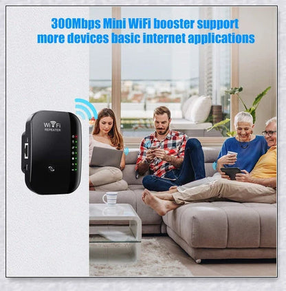 Wifi Repeater Wifi Extender 300Mbps - Compact, Powerful Device to Boost Home WiFi Coverage