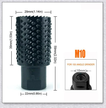 Multi-Functional Grinding Head for Woodworking, Polishing, and Hole Opener in Premium Carbon Steel
