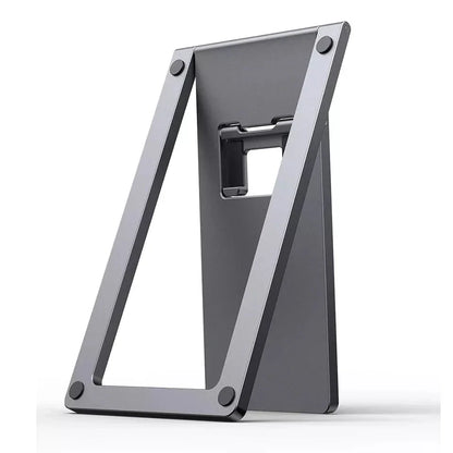 Aluminium Foldable Desktop Tablet and Laptop Stand with Adjustable Angles and Sleek Design