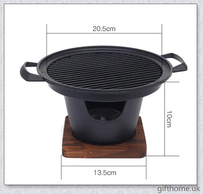 Creative Japanese-style mini barbecue grill with aluminium alloy construction and nonstick cooking surface, perfect for outdoor cooking and entertaining