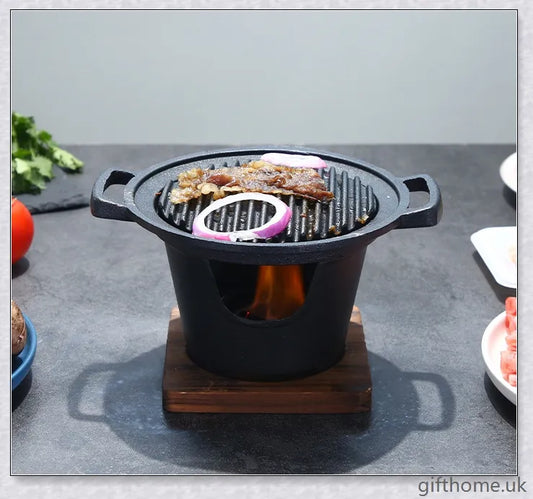 Creative Japanese-style mini barbecue grill with aluminium alloy construction and nonstick cooking surface, perfect for outdoor cooking and entertaining