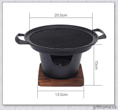 Creative Japanese-style mini barbecue grill with aluminium alloy construction and nonstick cooking surface, perfect for outdoor cooking and entertaining