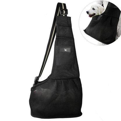 Breathable mesh pet carrier with adjustable shoulder strap, available in multiple colours
