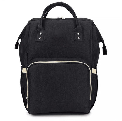 Multi-purpose large capacity mummy bag in blue, with a sleek backpack-inspired design and ample storage for parenting essentials