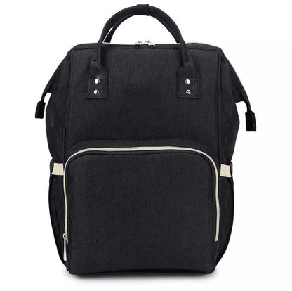 Multi-purpose large capacity mummy bag in blue, with a sleek backpack-inspired design and ample storage for parenting essentials