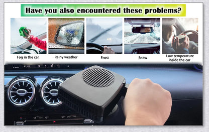 Powerful Portable 12V Plug In Car Heater Defroster - Keep Your Car Warm and Defrost Windshield Quickly