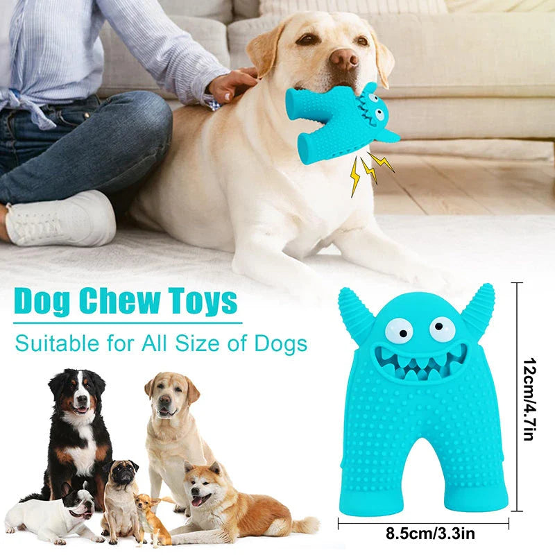 Durable Squeaky Dog Toy for Aggressive Chewers - Blue Colour