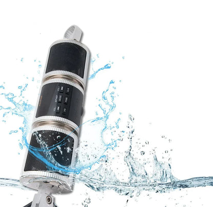 Premium Bluetooth Motorcycle Handlebar Speaker Stereo System with Weatherproof Design and High-Quality Audio
