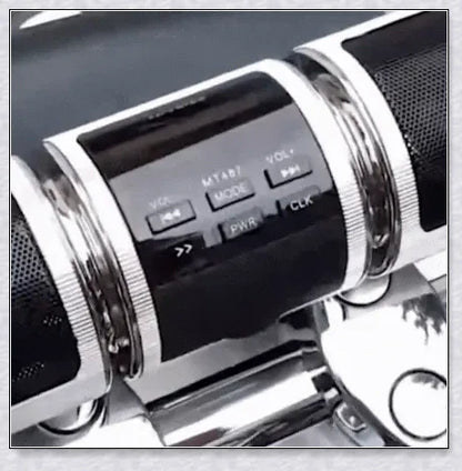 Premium Bluetooth Motorcycle Handlebar Speaker Stereo System with Weatherproof Design and High-Quality Audio