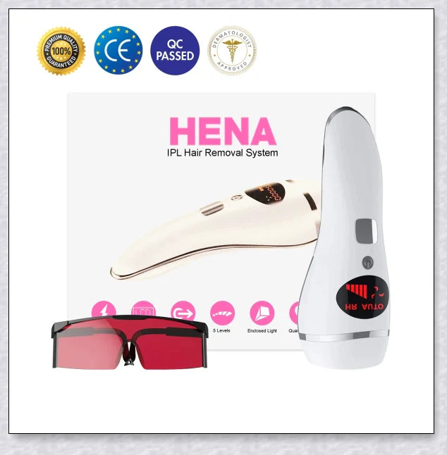 Original Hena IPL Permanent Hair Removal System with advanced LATYS-3 technology for effective and painless hair removal
