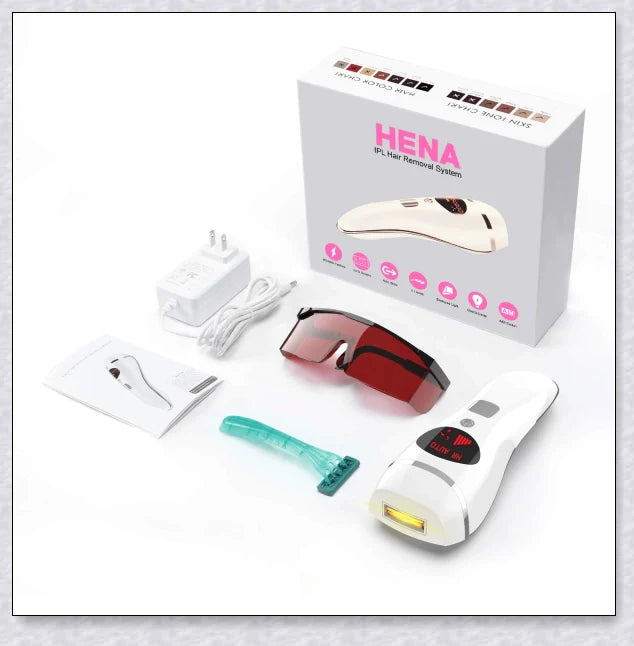 Original Hena IPL Permanent Hair Removal System with advanced LATYS-3 technology for effective and painless hair removal