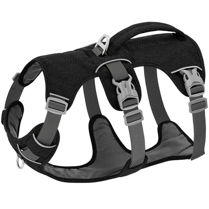 Reflective Nylon Dog Harness with Handle - Durable, Adjustable, and Designed for Visibility and Control