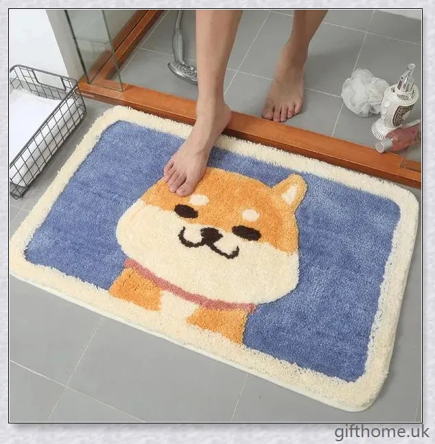 Premium polyester anti-slip mat with absorbent surface for secure and comfortable home use