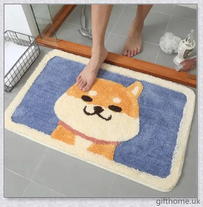 Premium polyester anti-slip mat with absorbent surface for secure and comfortable home use