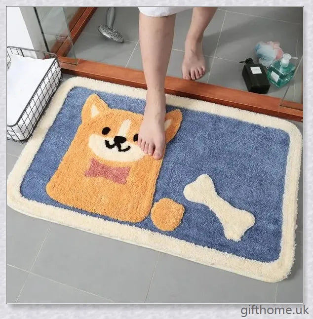 Premium polyester anti-slip mat with absorbent surface for secure and comfortable home use