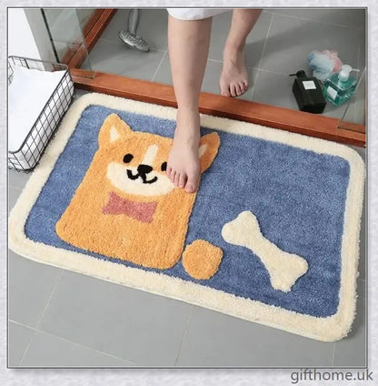 Premium polyester anti-slip mat with absorbent surface for secure and comfortable home use