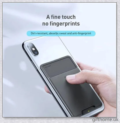 Antimagnetic mobile phone card case made of durable imitation leather with hidden grid design for secure storage of cards and devices