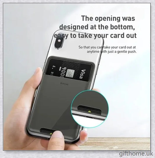 Antimagnetic mobile phone card case made of durable imitation leather with hidden grid design for secure storage of cards and devices