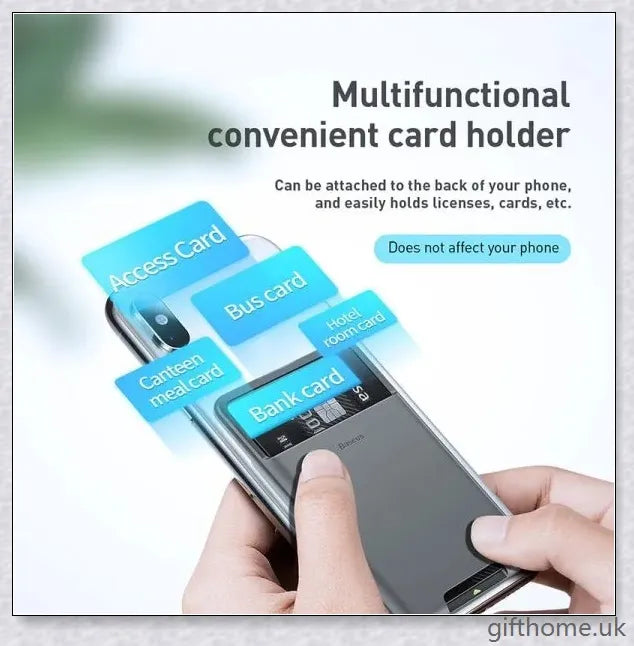 Antimagnetic mobile phone card case made of durable imitation leather with hidden grid design for secure storage of cards and devices