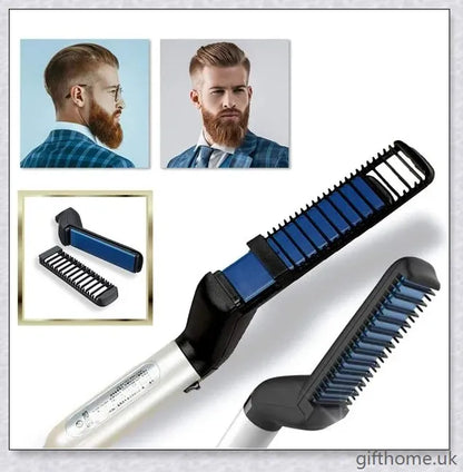 InsBeard Beard Straightener Comb with heated bristles for straightening and styling facial hair