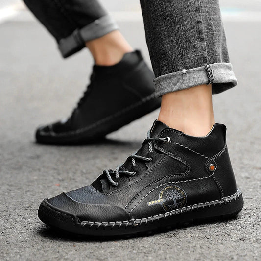 Vintage Leather Martin Boots for Men in various colours with a sleek, retro-inspired design