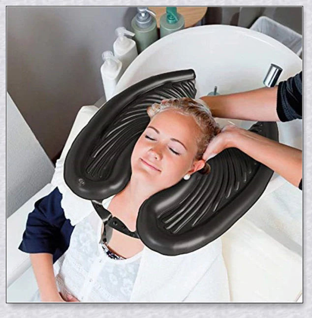 Portable Inflatable Hair Wash Tray - mobile hair shampoo and wash basin for easy, mess-free hair washing anywhere