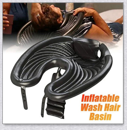Portable Inflatable Hair Wash Tray - mobile hair shampoo and wash basin for easy, mess-free hair washing anywhere