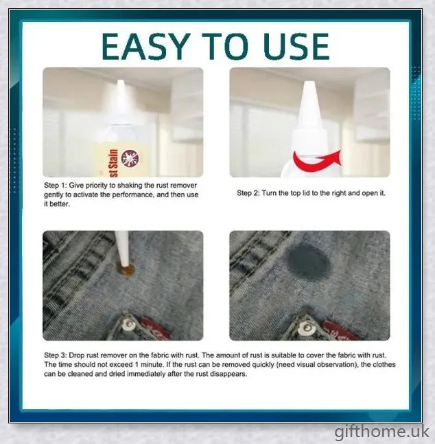 Emergency Stain Remover - Powerful, eco-friendly formula that instantly removes tough stains from clothing, carpets and upholstery