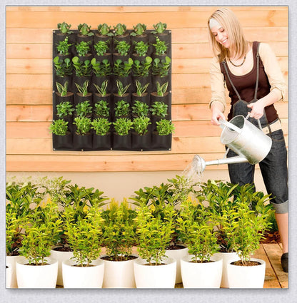 Vertical Garden Pocket Panels for growing herbs, flowers, and small vegetables on walls and fences