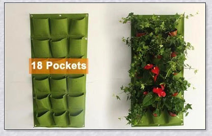 Vertical Garden Pocket Panels for growing herbs, flowers, and small vegetables on walls and fences