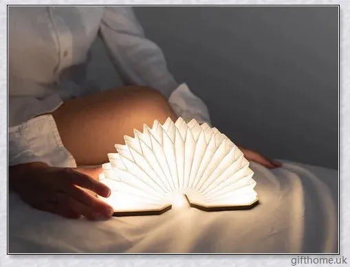 Accordion-style portable lamp with magnetic folding design and USB rechargeable features