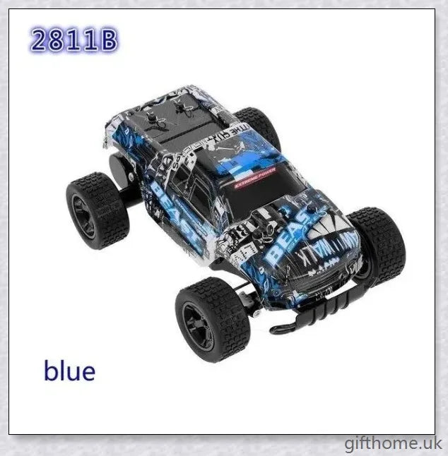 High-speed remote control car, featuring a powerful 2.4 GHz motor and reaching top speeds of 40 km/h