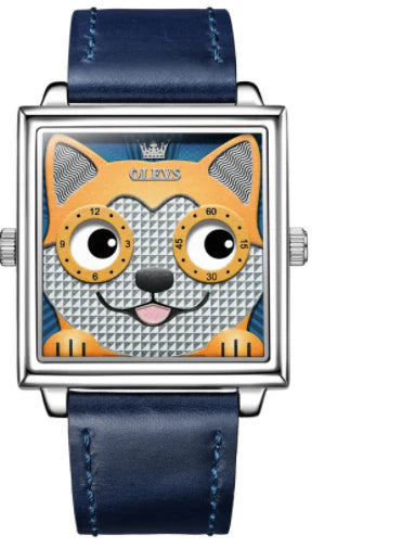 Trendha Fashion Trend Quartz Watch with a square-shaped case and yellow dial, a stylish accessory for men