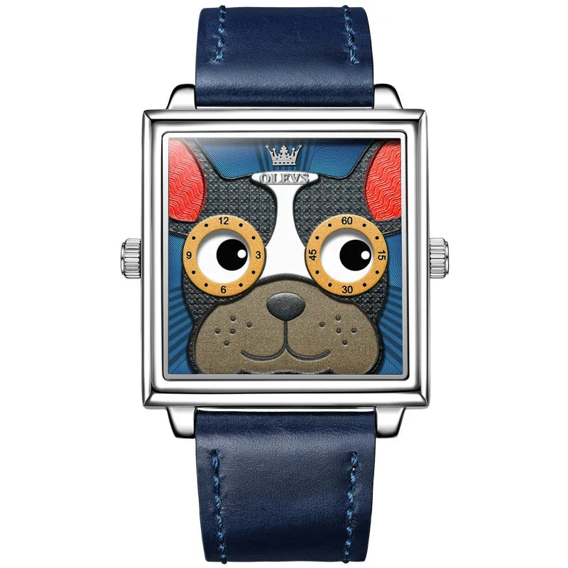 Trendha Fashion Trend Quartz Watch with a square-shaped case and yellow dial, a stylish accessory for men