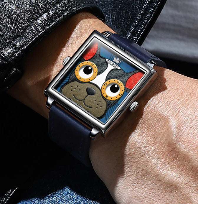 Trendha Fashion Trend Quartz Watch with a square-shaped case and yellow dial, a stylish accessory for men