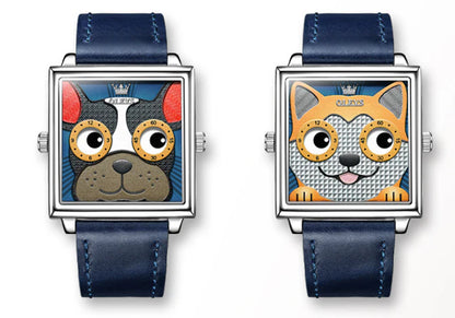 Trendha Fashion Trend Quartz Watch with a square-shaped case and yellow dial, a stylish accessory for men
