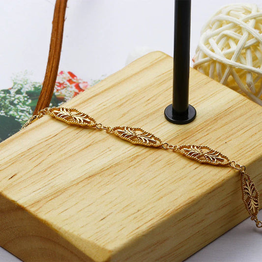 Antique rhombic hollow pattern sterling silver bracelet with intricate design and premium craftsmanship