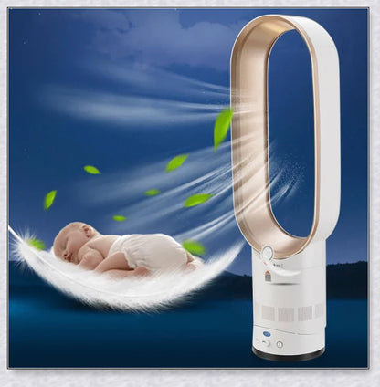 Oscillating Bladeless Tower Fan with Remote Control - Powerful, Quiet Cooling for Your British Home