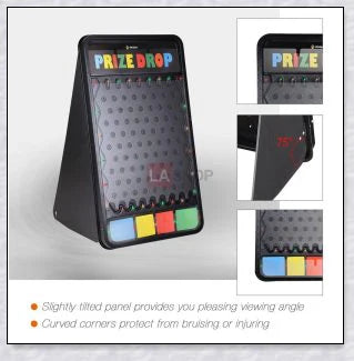 Winspin 25X41 LED Lighted Prize Drop Board Game with Customizable Prize Slots and Vibrant Multi-Colored LED Lights